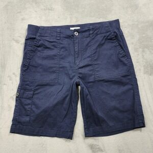 Dā-sh Shorts Mens S Blue Cargo Stretch Canvas Elastic Waist 10 Inseam Casual